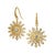 Cosmic Diamond Starburst Earrings 18 karat yellow gold, 2 Pieces For Sale