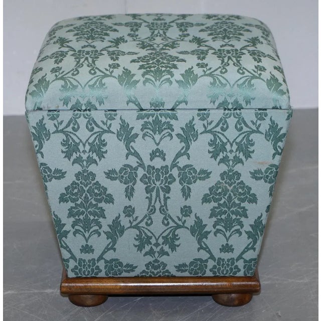 Silk Victorian Style Footstool For Sale - Image 6 of 15