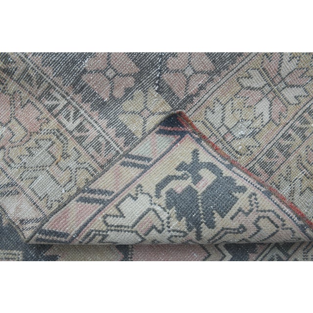 Textile 1970s Vintage Handmade Wool Cotton Turkish Pink Runner Rug For Sale - Image 7 of 10
