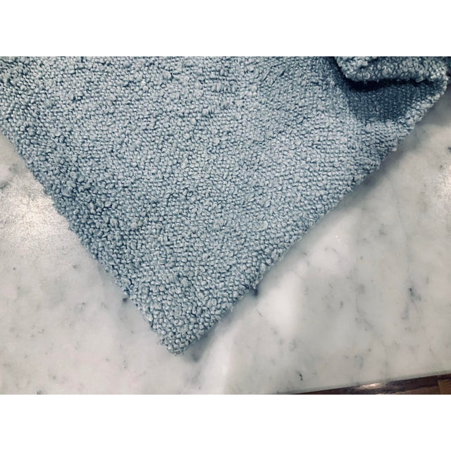Textile Pair of Blue‑Gray Bouclé 20” Pillow Covers, 20” X 20”, Hidden Zippers - Great for Grandmillennial, Coastal, Modern & Cottage Core - See Pics! For Sale - Image 7 of 9