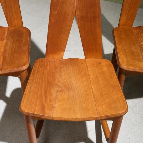 Dining Chairs by Søren Nissen and Ebbe Gehl for Seltz, France, 1980, Set of 4 For Sale - Image 10 of 11