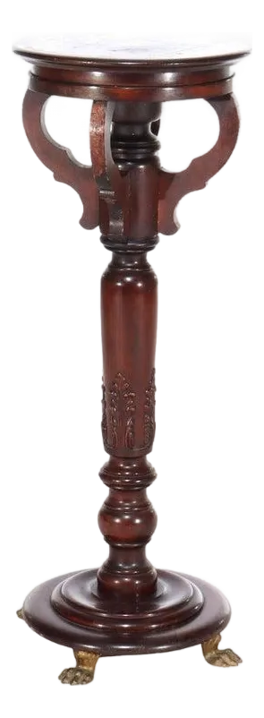 Antique Neoclassical Mahogany Sculpture Pedestal C1910