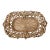 Antique Polished Bronze Reticulated Dish Catchall For Sale