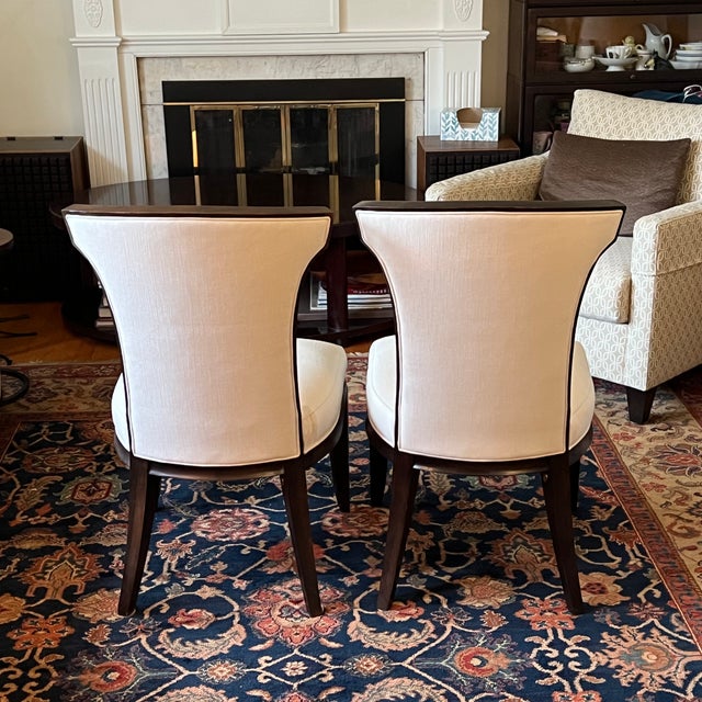 Traditional Pair of Barbara Barry by Henredon "Elegance" Side Chairs For Sale - Image 3 of 6
