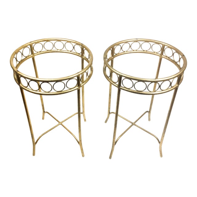 Gold Metal Table Bases a Pair Chairish