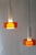 Orange Mid 20th Century Mid-Century Opaline and Orange Glass Pendant Lights - a Pair For Sale - Image 8 of 18