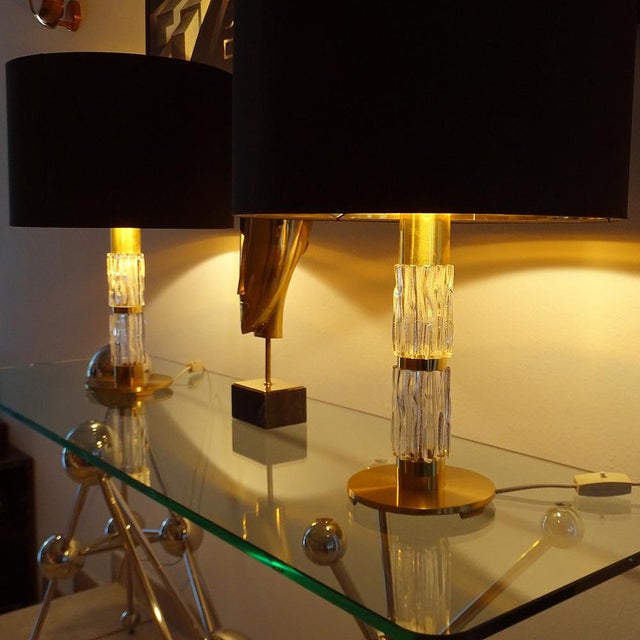 Large Vintage Glass Table Lamps from Kaiser Leuchten, Set of 2 For Sale - Image 4 of 15