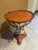 Silver Late 20th Century French Style Mixed Metal and Scalloped Wood Top Accent Table For Sale - Image 8 of 11