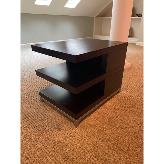 Stunning Minimalist Three Tiered Rectangle End/Side Tables For Sale - Image 14 of 18