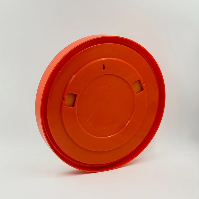 Orange French Space Age Orange Wall Mirror from Gilac, 1970s For Sale - Image 8 of 13