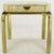 John Widdicomb John Widdicomb Cream Goatskin Side Table on Canted Brass Legs For Sale - Image 4 of 8