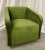 A Fine Pair of Green Velvet Swivel Chairs of Recent Construction. Each in a new fabric on a square swivel base. The pair...