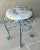 Rustic European Late 20th-Century Wrought Steel Vanity Stool With Newly Upholstered Seat Cushion For Sale - Image 3 of 11