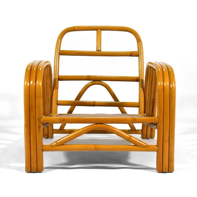 Contemporary Ficks Reed Three Strand Rattan "Angles" Lounge Chair For Sale - Image 3 of 9