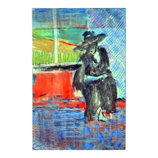 Figurative Abstract -- Man at the Well For Sale
