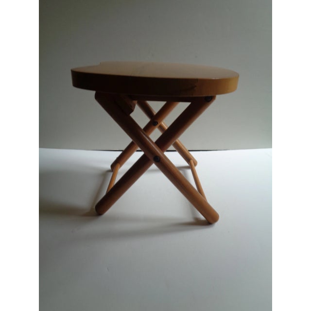 Beautiful mid-century children's stool or seat. Made of wood in Yugoslavia, and marked as such underneath. Stained a...