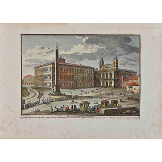 Giuseppe Vasi, Piazza di San Giovanni in Laterano, Late 18th Century, Etching For Sale