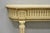 Vintage French Provincial Louis XVI Distress Cream Painted Wall Console Table For Sale - Image 9 of 15