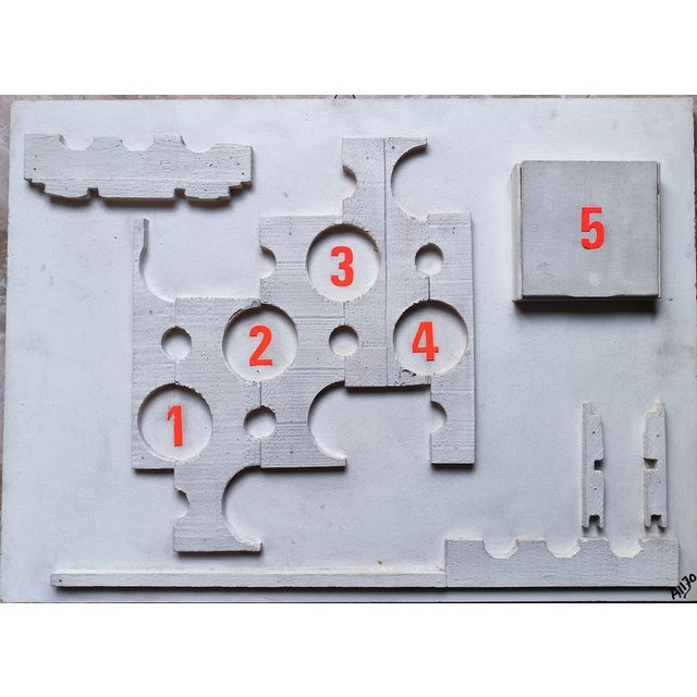 Alberto Squarcia, Liberazione No. 5, 1970s, Wood Collage For Sale - Image 4 of 5