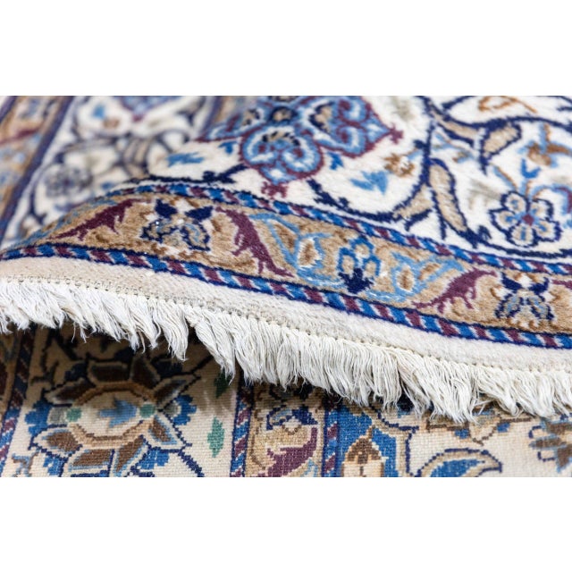 Middle Eastern Hand-Knotted Rug with Lachak-Toranj Medallion with Silk For Sale - Image 6 of 13