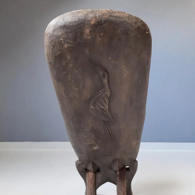 Wood African Palaver Chair, 1950s For Sale - Image 7 of 9