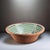Large Spanish handmade and painted white and green glazed terracotta "Lebrillo" earthenware bowl in the style typical of...