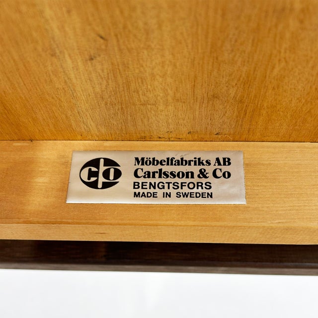 Mid-Century Modern Rosewood Table from Möbelfabriks AB Carlsson & Co, 1970s For Sale - Image 3 of 11