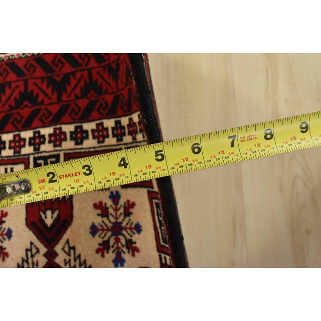 Baloch Rug 3’4” X 6’1” Ivory Wool Vintage Tribal Hand-Knotted Oriental Carpet For Sale - Image 10 of 12
