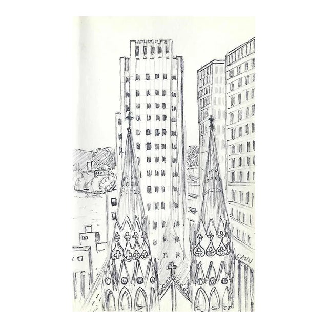 1980s Myriam Cahn St Peters New York Drawing For Sale