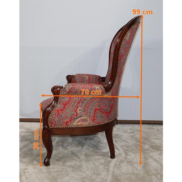 Small Napoleon III Chair in Mahogany For Sale - Image 14 of 17