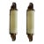 1940s Vintage Art Deco Skyscraper Wall Sconces Fixture in Brass & Cream Glass - a Pair For Sale