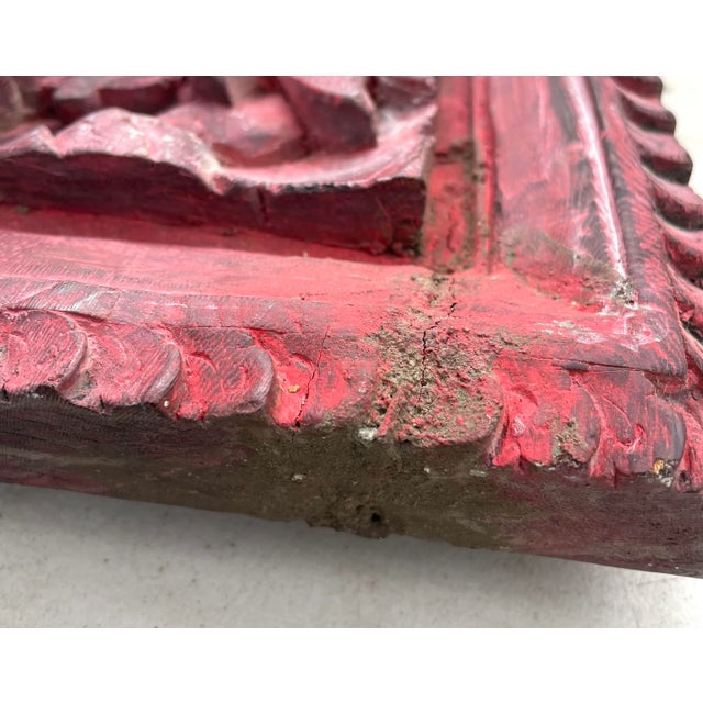 Wood Antique Indonesian Carved Teak Panel For Sale - Image 7 of 13