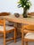 Swedish trestle dining table in solid pine, produced in Sweden circa 1970s. The top is built from thick, edge-joined pine...