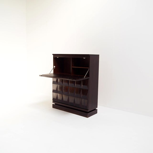 Mid-Century Modern Brutaliat Oak Cabinet from De Coene Frères, 1970s For Sale - Image 11 of 15