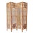 Vintage Woven Rattan Sunburst Four-Panel Room Divider Screen For Sale