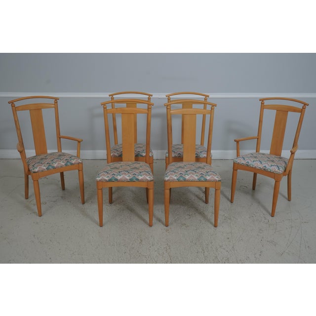 Brown Ethan Allen American Dimensions Dining Table & 6 Chairs For Sale - Image 8 of 16