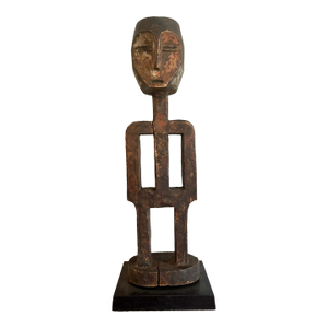 African Carved Wood Figure Standing From the Bamana Tribe (17” Tall)