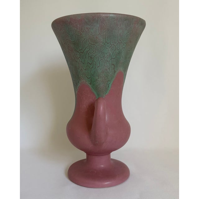 1940s Vintage Camark Pottery Double-Handled Vase For Sale - Image 5 of 11
