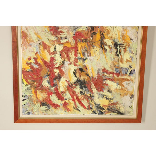 Mid Century Modern Abstract Oil Painting For Sale - Image 18 of 18
