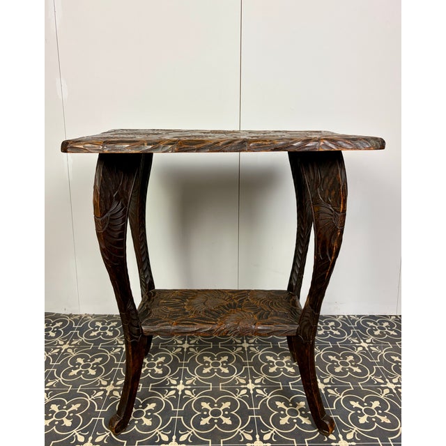 Japanese Two Tier Side Table from Liberty and Co, 1900s For Sale - Image 3 of 18