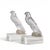Art Deco René Lalique Falcon Car Mascot Clear Glass Mounted Bookends - Pair For Sale - Image 3 of 12