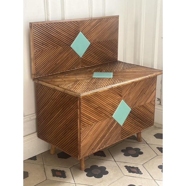 Rattan Bench Chest, 1960s For Sale - Image 3 of 7
