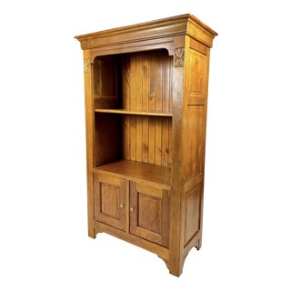 Spanish Oak Rustic Wood Cabinet, 1940s For Sale