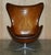 Set of Egg Chair and Footstool in Brown Leather from Fritz Hansen, 1968 For Sale - Image 3 of 18