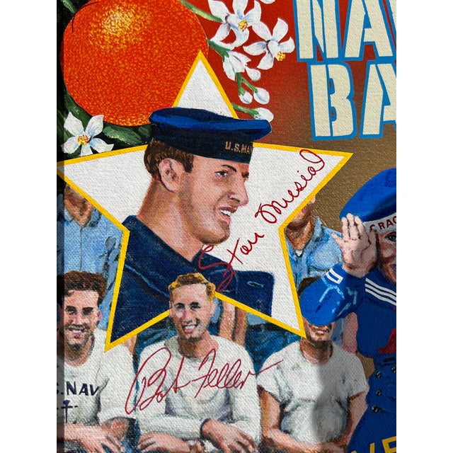 Original Ben Sakoguchi Painting "Navy Ball Brand" From "The Orange Crate Series," 2005 For Sale - Image 9 of 10