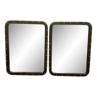 Restoration Hardware Teen Pierced Metal Wall Mirrors, Pair For Sale