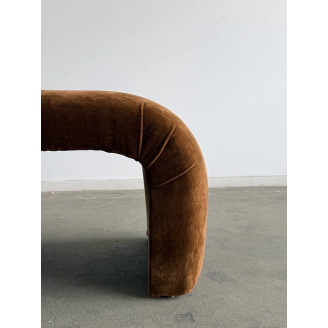 Mid-Century Modern Mohair Waterfall Bench / Stool - Custom For Sale - Image 3 of 15