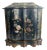 Antique English Papier Mache Cabinet With Writing Slope For Sale