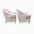 Mid-Century French Art Deco Style Armchairs with Brass Details, 1950s, Set of 2 For Sale - Image 4 of 11