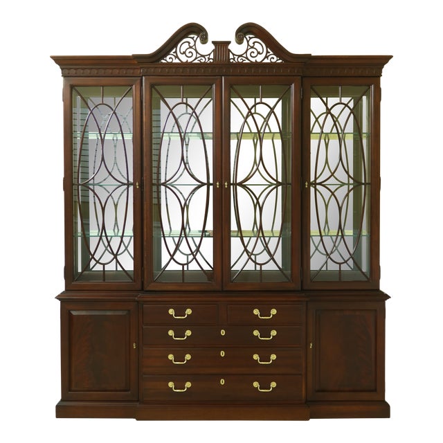 Thomasville Large 4 Door Mahogany Breakfront China Chairish